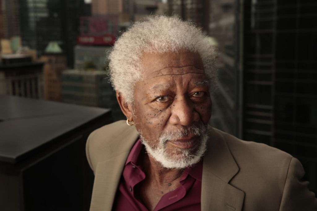 alt="Young Morgan Freeman with first wife Jeanette Adair Bradshaw in the 1970s"